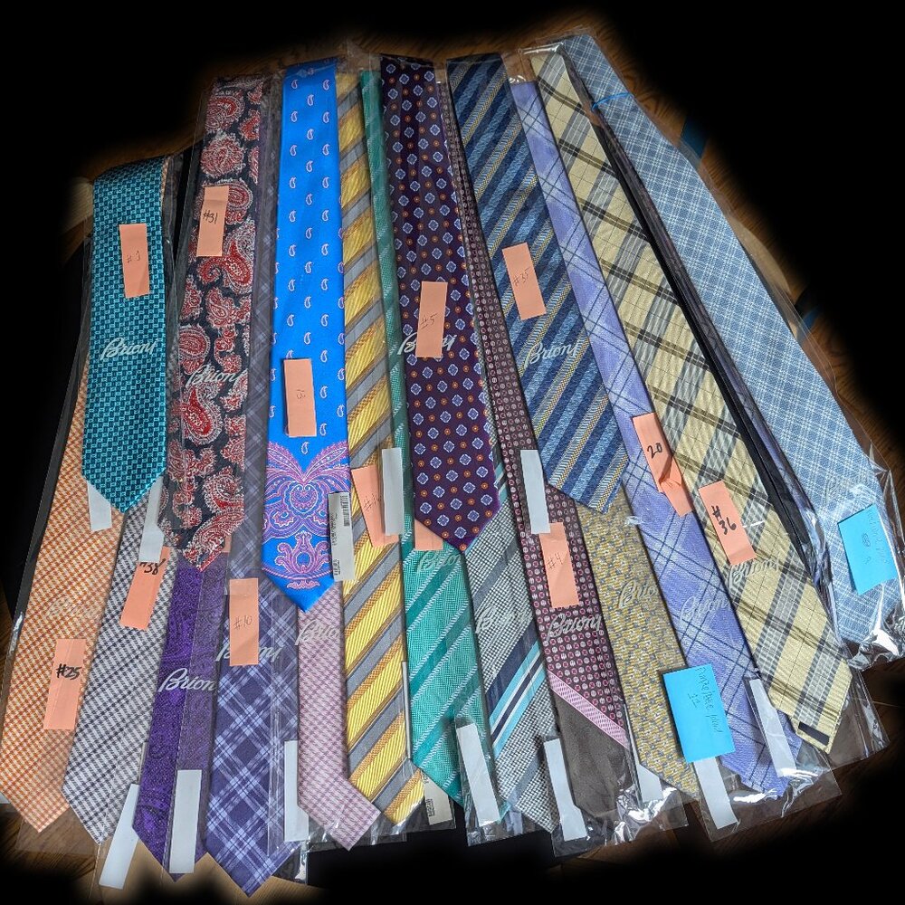 Catered Brioni Silk Tie Bundle #1